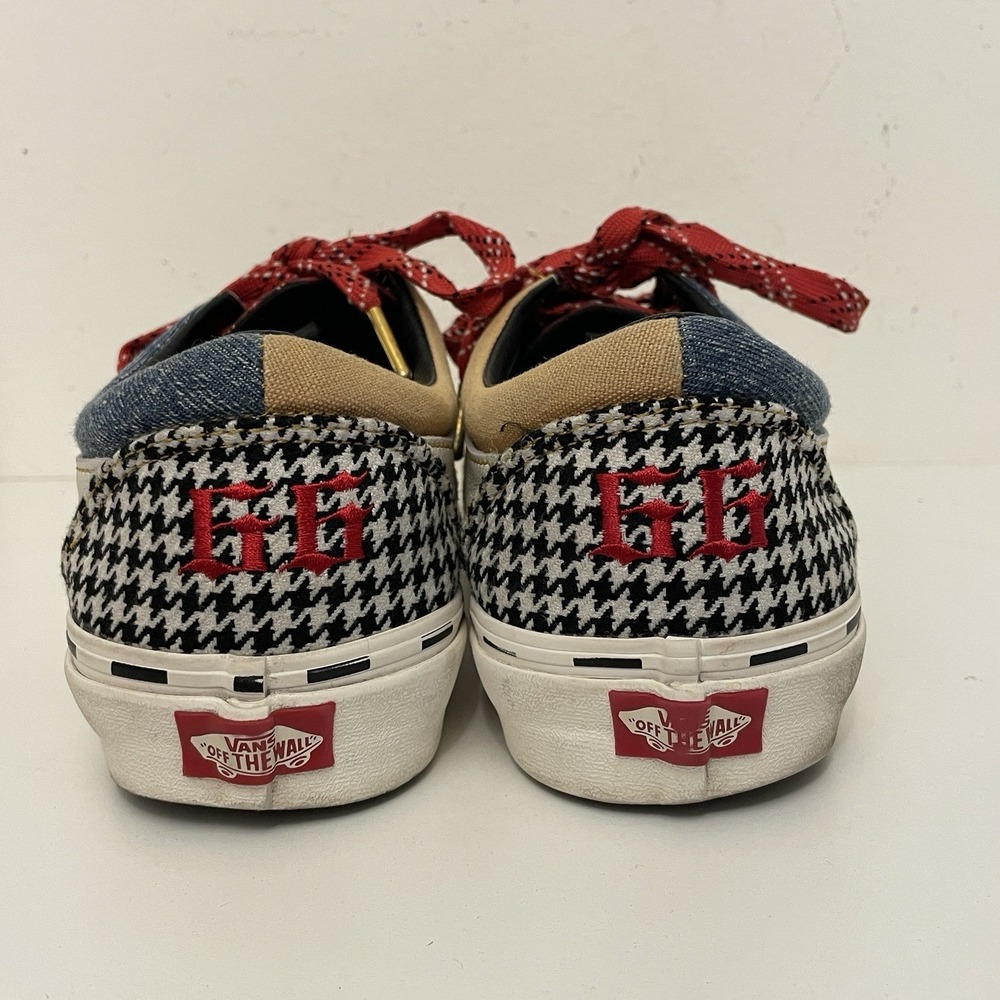 VANS‎ Bold Ni Bender Sneakers Trainers Mens 10 UK 9 Leopard Tartan Denim Skate - Picture 5 of 11
